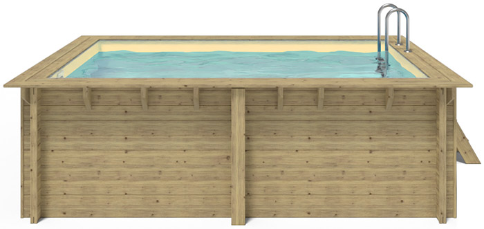 Piscina in legno rettangolare EcoWood