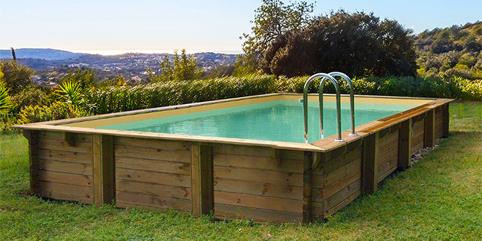 Piscina in legno rettangolare EcoWood