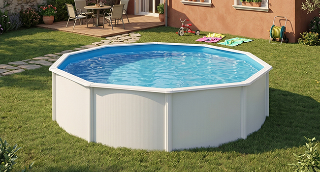 Piscina fuori terra STEELWHITE - Ã˜ 5,50 x h.1,32 m