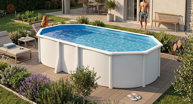 Piscina fuori terra STEELWHITE Omega 640