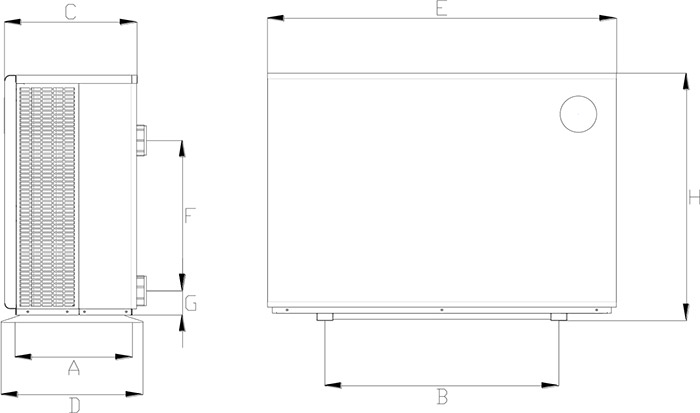 Dimensioni Pompa di calore INVERSTAR PRO Mr. Piscina