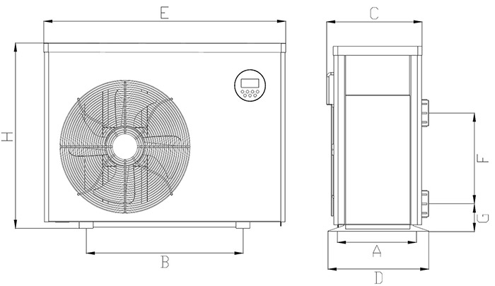 Dimensioni Pompa di calore Mr. SMART Inverter