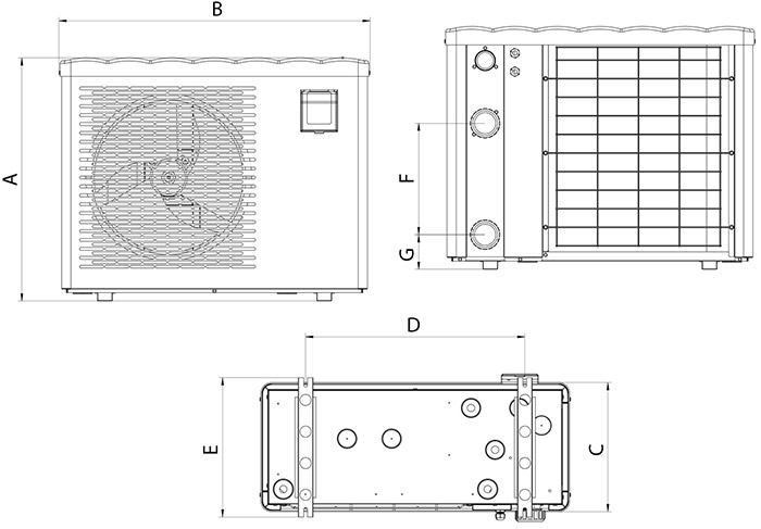 Dimensioni pompa di calore full inverter ECO ELYO