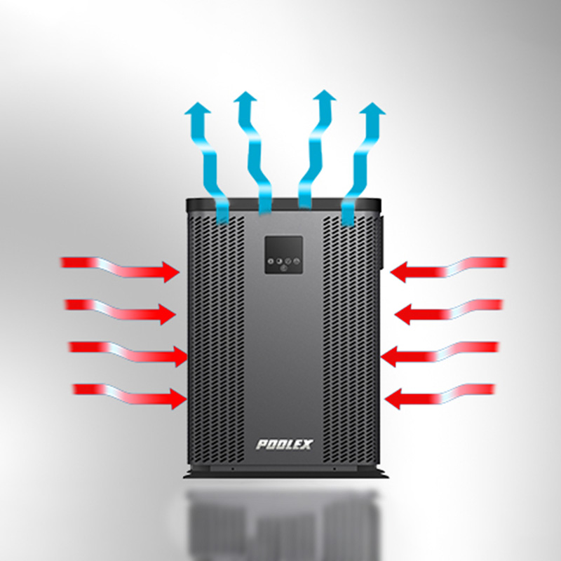 Pompa di calore piscina ventilazione verticale