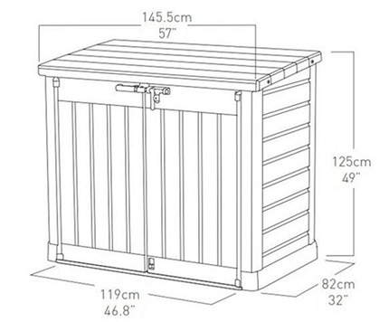 dimensioni locale tecnico per piscina STORE IT OUT MAX KETER