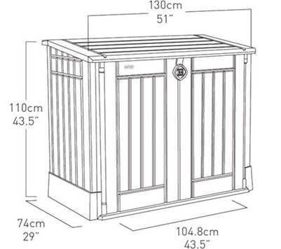 dimensioni locale tecnico per piscina STORE IT OUT MIDI KETER