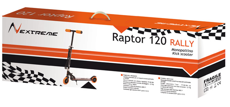 Monopattino RAPTOR 120 by Nextreme a 2 ruote, pieghevole e ultraleggero