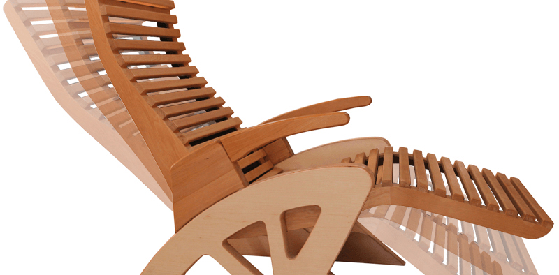 Poltrona relax reclinabile ALTO CONFORT in legno massello