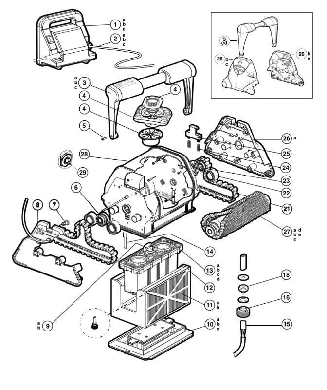 Ricambi robot dolphin explorer plus