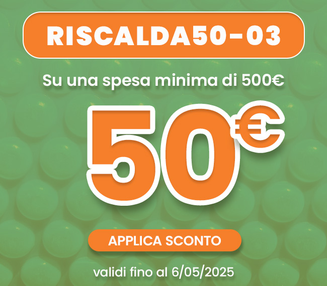 Codice sconto RISCALDA50-03
