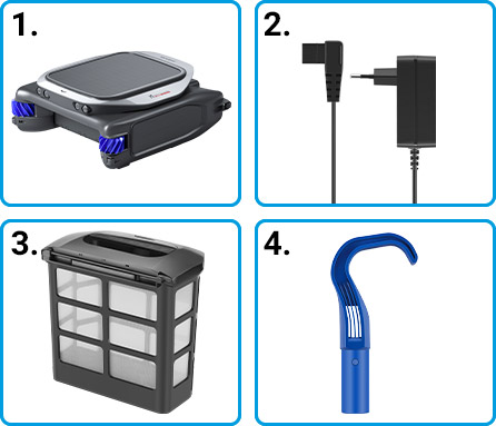 Materiale incluso pulitore di superficie ad energia solare per piscina Dreame J1 Materiale incluso pulitore di superficie ad energia solare per piscina Dreame J1