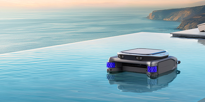 Pulitore di superficie ad energia solare per piscina Dreame J1 Pulitore di superficie ad energia solare per piscina Dreame J1