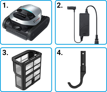 Materiale incluso robot piscina a batteria Dreame Z1 Materiale incluso robot piscina a batteria Dreame Z1