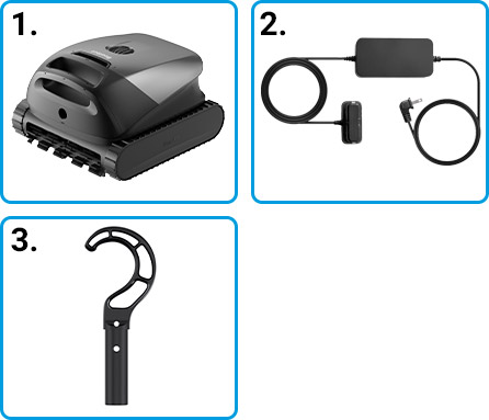 Materiale incluso robot piscina a batteria Beatbot Sora P1