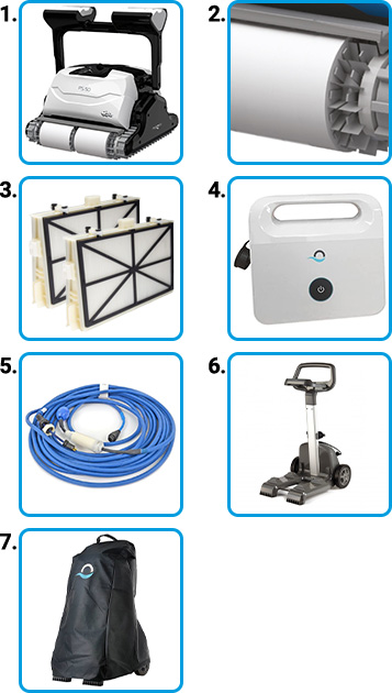 Materiale incluso Robot piscina Dolphin PS 50