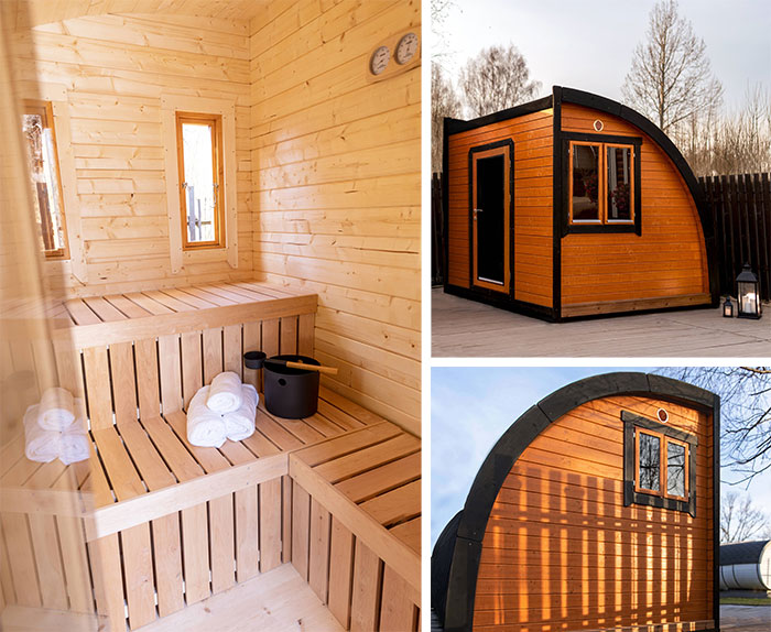 Sauna finlandese tradizionale da esterno NOMAD Small 2-4 posti