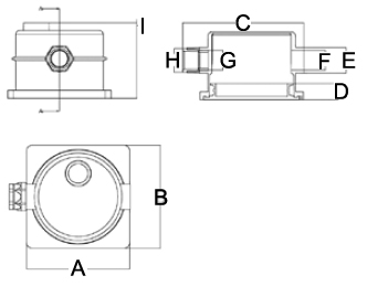 dimensione scatola di derivazione proiettore MT-3