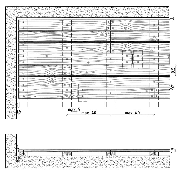 Tipologia posa listoni in legno di pino