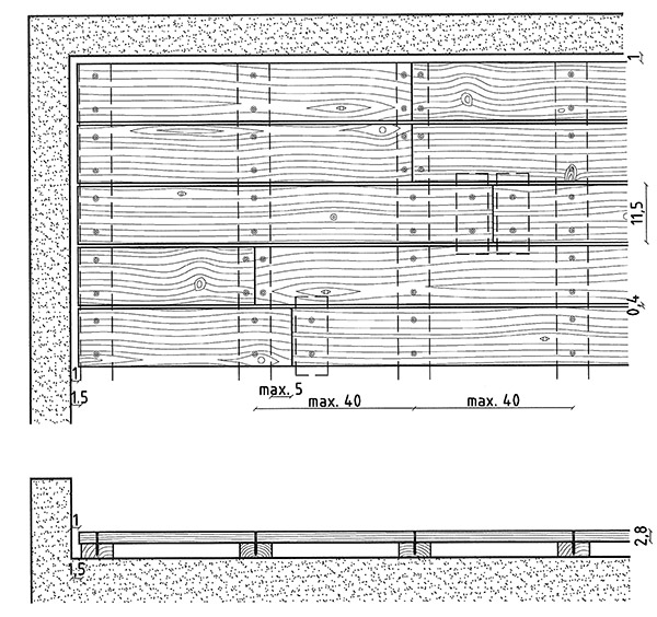 Tipologia posa listoni in legno di pino