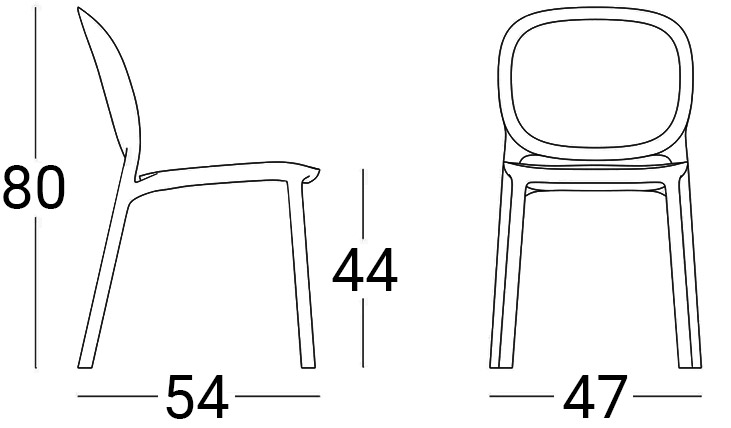 Dimensioni sedia HUG
