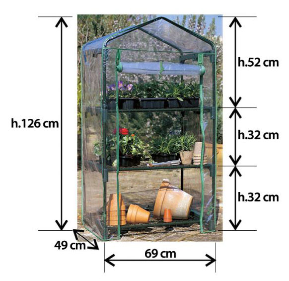 Serra da balcone e giardino H 126 cm