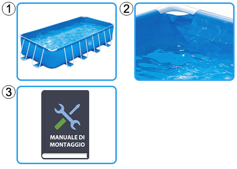 Piscina Fuori Terra SWING METAL FRAME rettangolare - KIT BASE