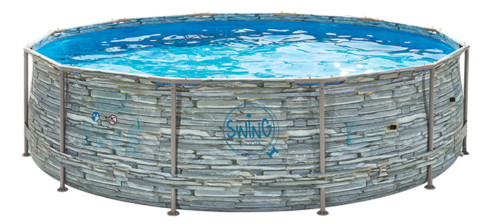 Piscina Fuori Terra SWING METAL FRAME STONE DESIGN