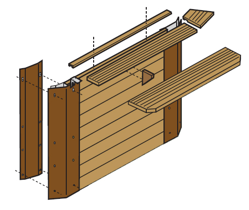 struttura in legno piscina fuori terra