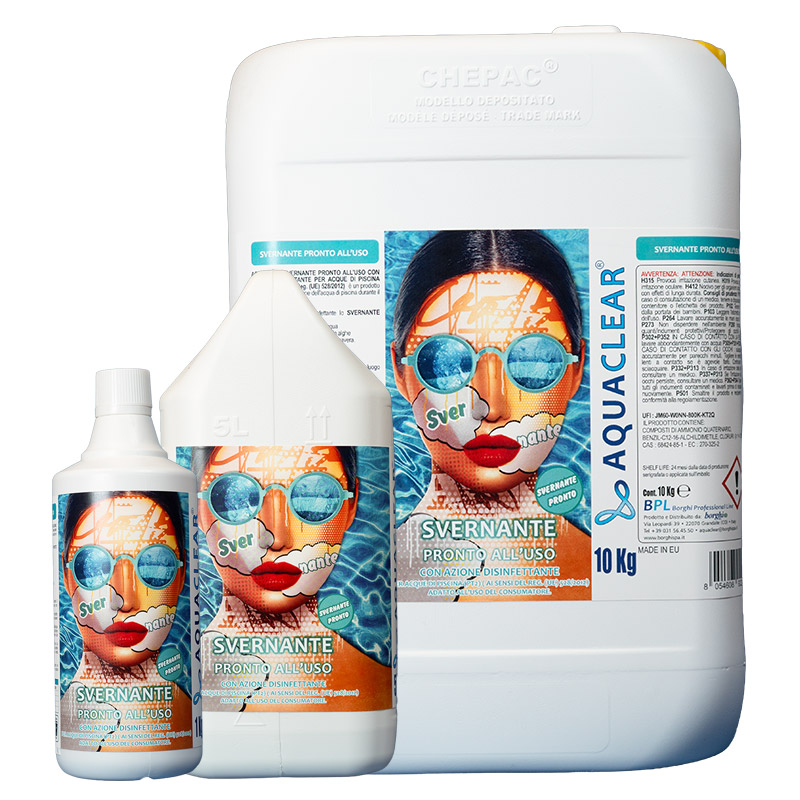 Svernante pronto all'uso con azione disinfettante AQUACLEAR