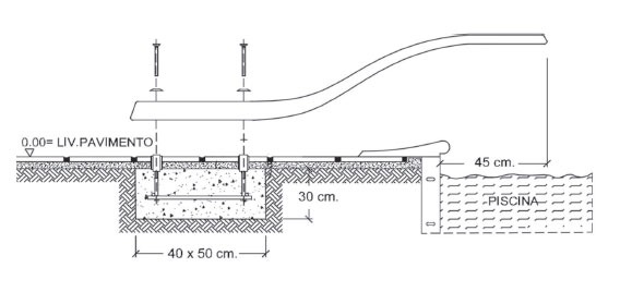 Trampolino per piscina