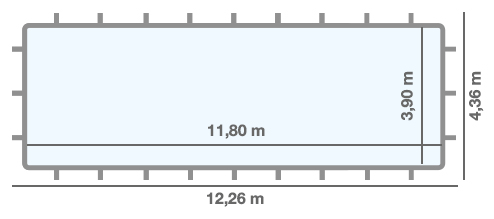 Dimensioni PISCINA FUORI TERRA Rettangolare CALIFORNIA