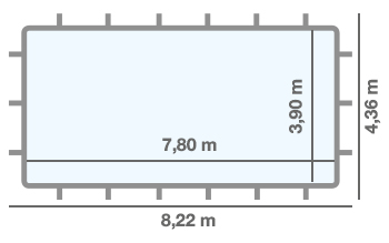 Dimensioni PISCINA FUORI TERRA Rettangolare CALIFORNIA