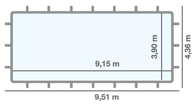 Dimensioni PISCINA FUORI TERRA Rettangolare CALIFORNIA