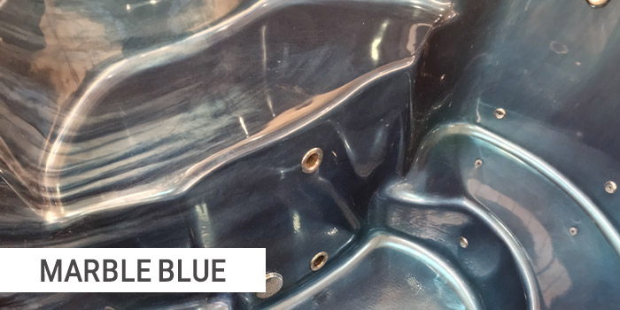 Colore vasca Blue Marble tinozza in legno e acrilico