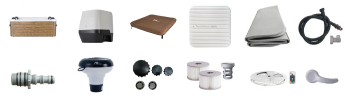Materiale incluso con vasca idromassaggio MSpa Aero Oslo Plus Smart
