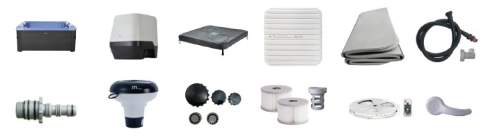 Materiale incluso con vasca idromassaggio MSpa Sapphire Smart Materiale incluso con vasca idromassaggio MSpa Sapphire Smart