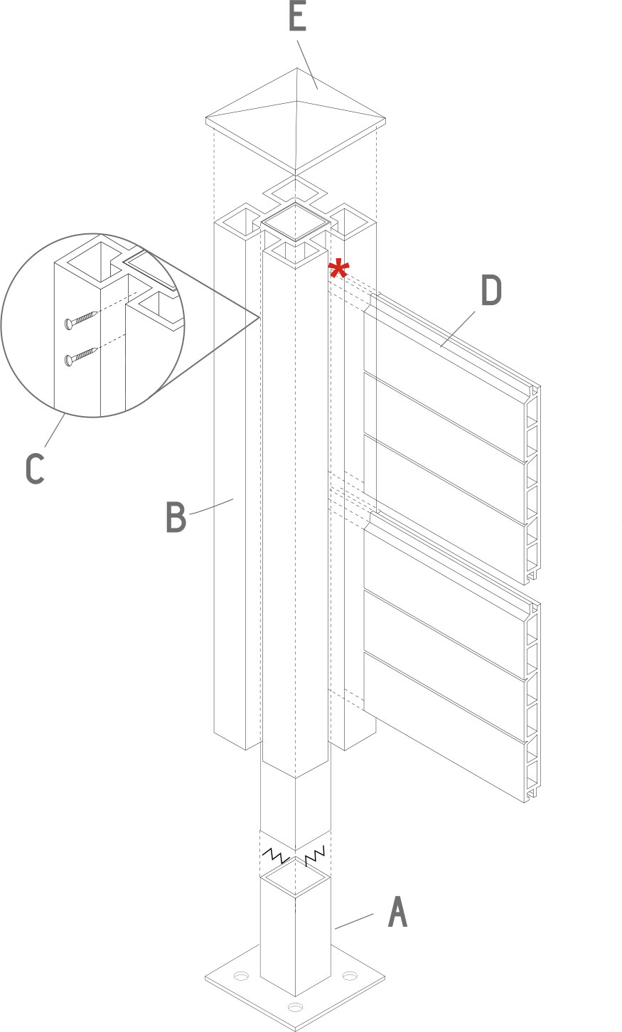 Recinzione da giardino in WPC legno composito