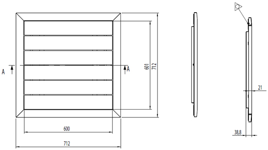 Piatto per doccia Pluvium, in acciaio inox 316 e legno