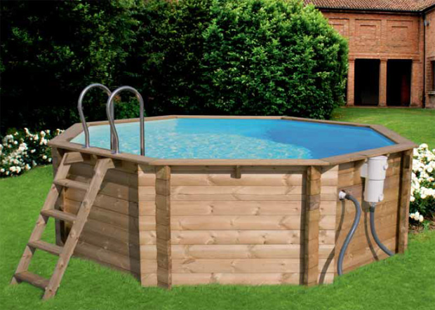 Piscina ottagonale in legno WOOD 414