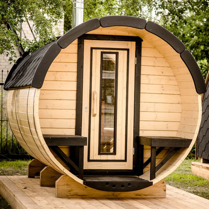 Sauna finlandese tradizionale da esterno plutone 6 8 posti 4 m ... Sauna da esterno
