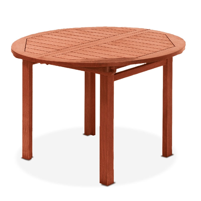 Tavolo da esterno in legno di keruing AGAVE, allungabile fino a 140 cm