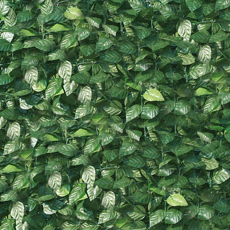 Siepe artificiale in PVC a foglie di lauro, lunghezza 3,0 m