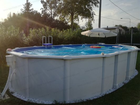 Progetti realizzati 2 - Piscina Fuori Terra Ovale Gre HAITI 610 Connect - 6,10 x 3,75 h.1,32 m