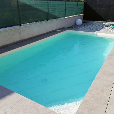 Progetti realizzati 1 - Piscina interrata ITALIKA® Steel in pannelli d acciaio 6,00 x 3,00 h1,20 m