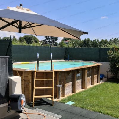 Foto clienti 6 - Piscina in legno ottagonale NorthWood 550 - 5,50 x 3,55 x h.1,20 m