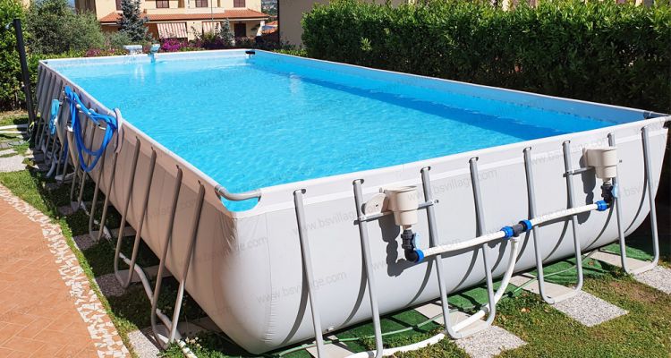 Progetti realizzati 0 - Piscina fuori terra rettangolare Bestway POWER STEEL 9,56 x 4,88 x h 1,32 m