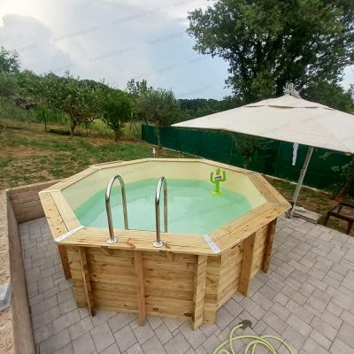 Foto clienti 3 - Piscina in legno esagonale NorthWood 410 - Ø 4,10 x h.1,20 m
