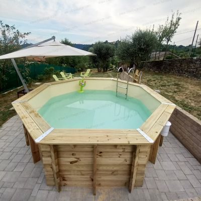 Foto clienti 4 - Piscina in legno esagonale NorthWood 410 - Ø 4,10 x h.1,20 m