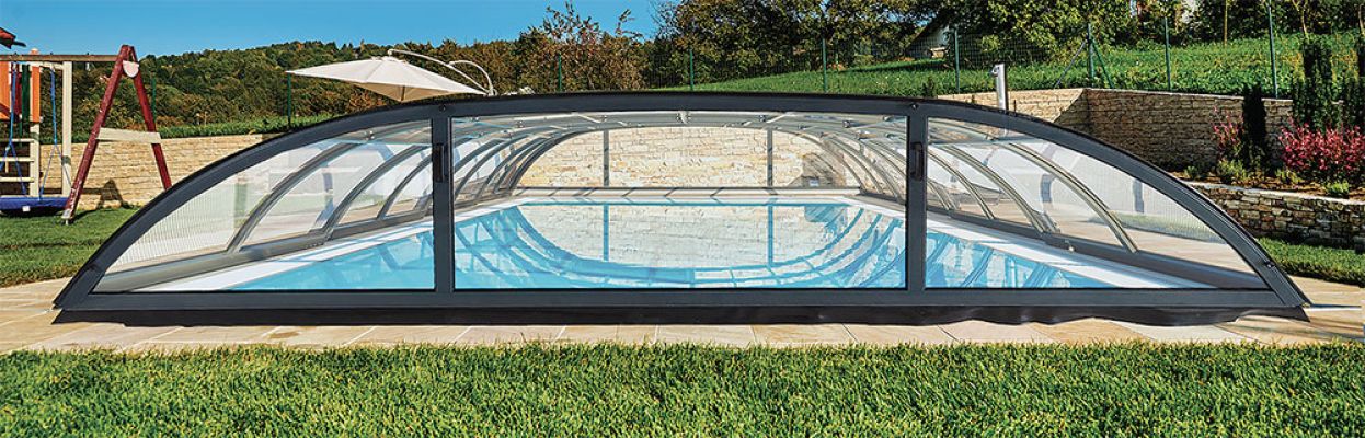 Progetti realizzati 3 - Copertura telescopica per piscina DIAMANT COMFORTline Symfonie