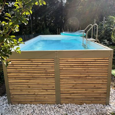 Foto clienti 0 - Piscina Laghetto fuori terra rivestita in Bambù ANTEA<sup>®</sup> 5,12 x 3,12 h.1,26 m